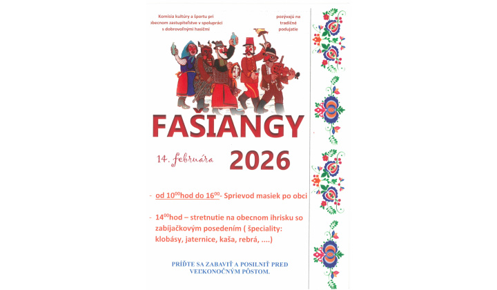 Fašiangy 2026