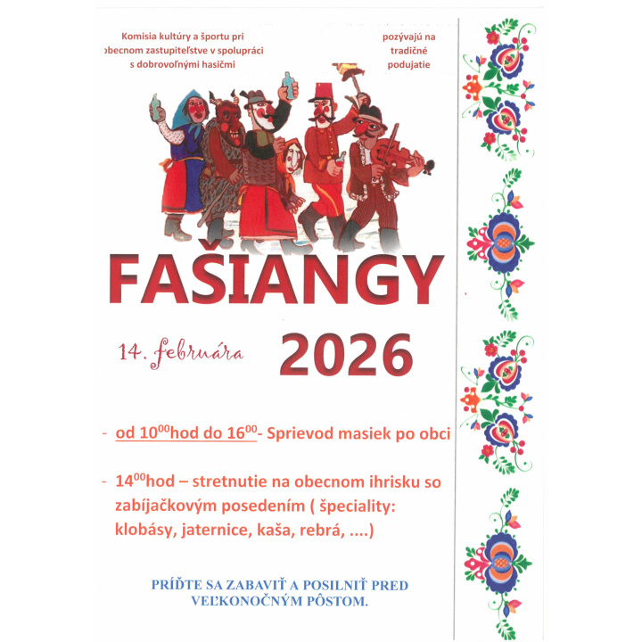 Fašiangy 2026