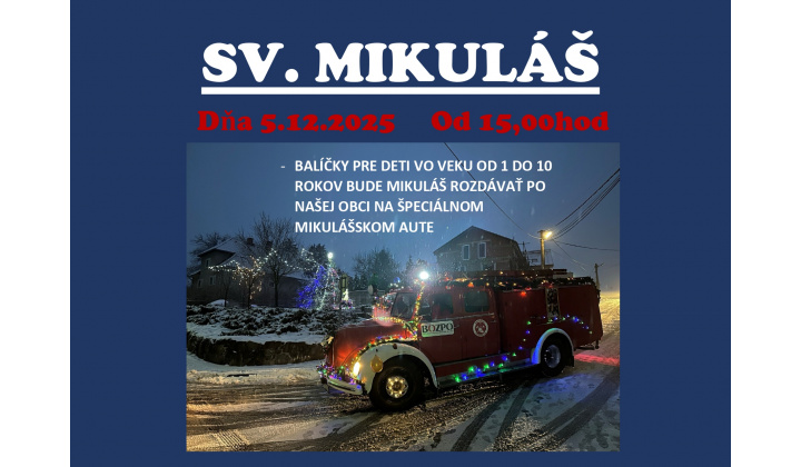 Mikuláš prinesie deťom balíčky