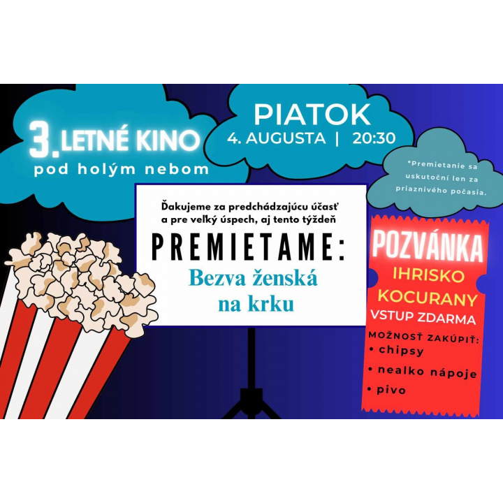 Pozvanie na Letné kino 4.8.2023